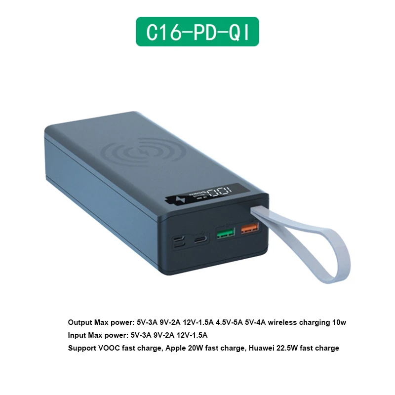 Чехол для внешнего аккумулятора 16*18650 с двумя USB-портами и ЖК-дисплеем |