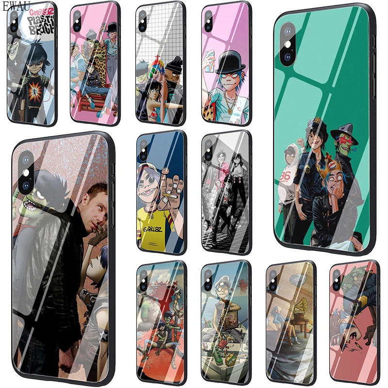 EWAU Gorillaz лодка Illust Музыкальный Чехол для телефона из закаленного стекла iphone SE 2020 5