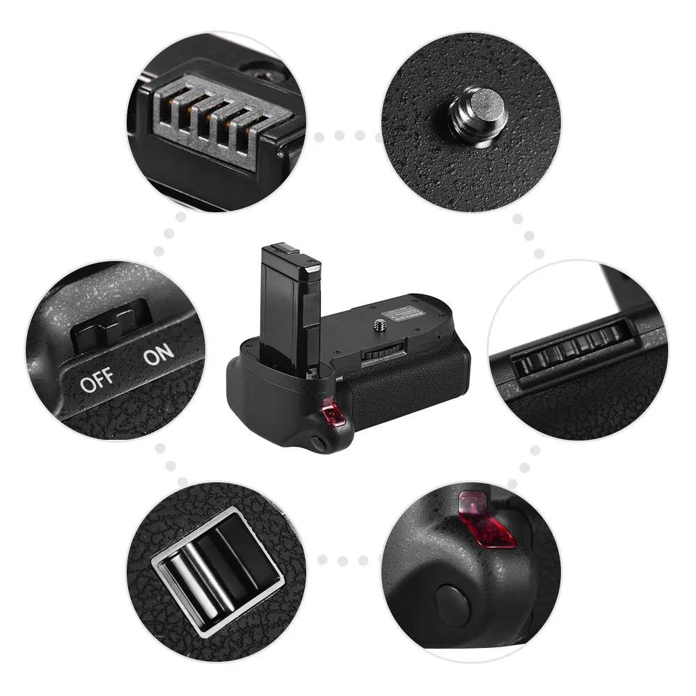 Вертикальный держатель батарейного отсека для камеры Nikon D5100 D5200 DSLR EN-EL 14 с