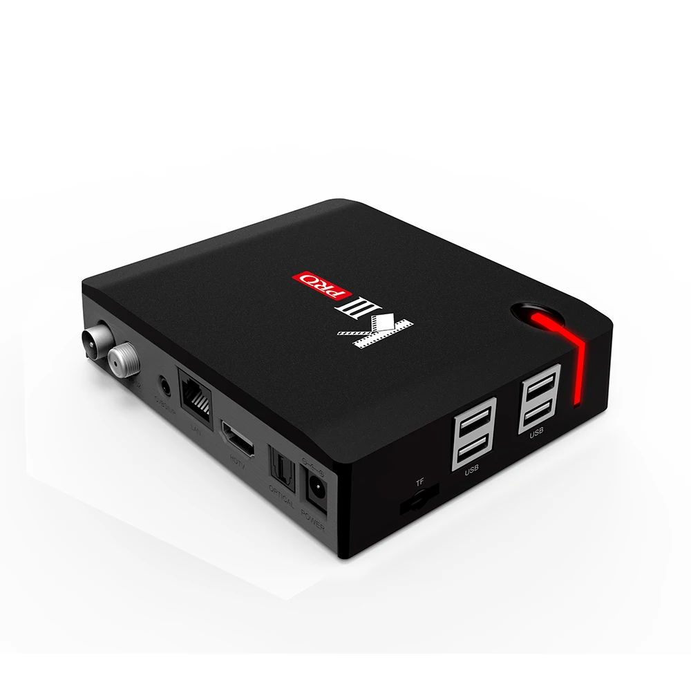 Mecool Kiii pro Android tv Box Восьмиядерный Amlogic S912 3 Гб 16 Гб Отт и DVB T2 S2 Гибридный телеприставка с двойным WiFi Gigabit Ethernet 1 год irtv Европейский, французский португальский Italia