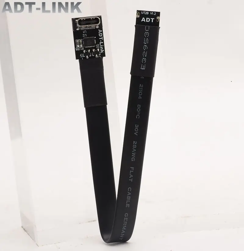 

FPV Gen2 USB3.1 Тип C двойной 90 градусов стандартный ленточный плоский кабель вверх/вниз под углом Type-C Стандартный USB-провод для переноса
