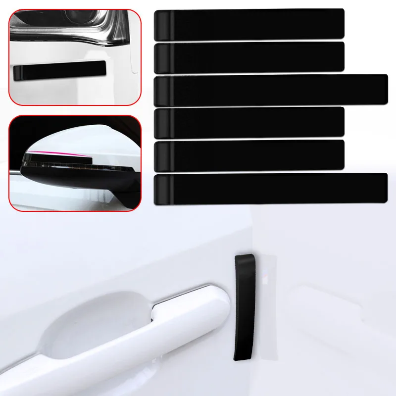 

Rubber Car Door Bumper Edge Rearview Mirrow Anti-collision Protector Strip Sticker for Audi A1 A3 8p 8v A4 B8 B6 Car Accessories