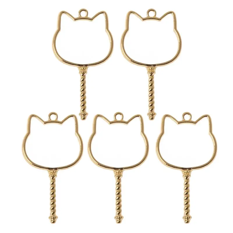 

5Pcs Cabochon Base Setting Key Frame Pendant Bezel Setting DIY UV Resin Charms