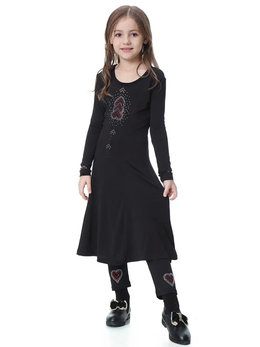 Мусульманское платье для девочек и детей одежда Арабская мусульманская