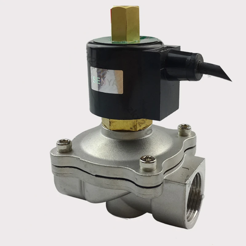 Электромагнитный клапан из нержавеющей стали 24 В постоянного тока 1 1/4 дюйма NPT DN35