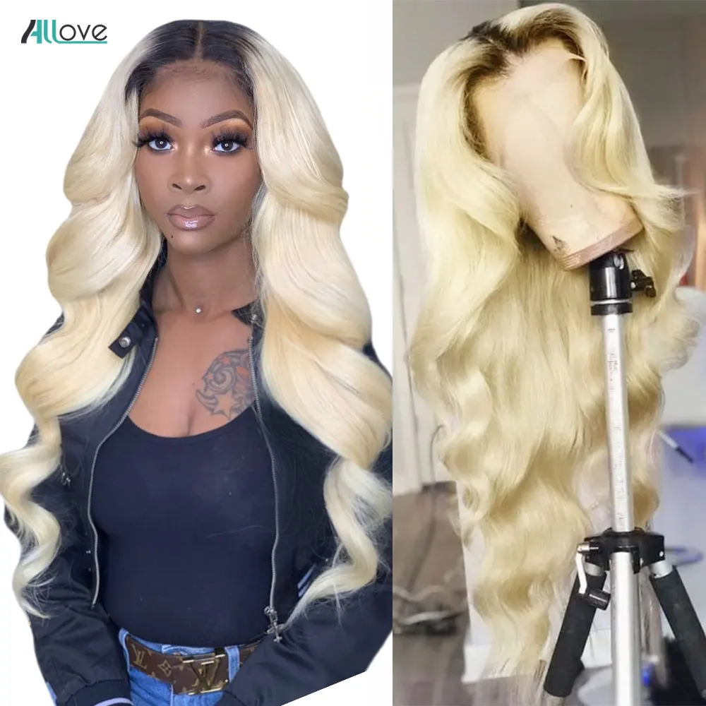 Парик Allove из человеческих волос с эффектом омбре парик 613 натуральных на сетке