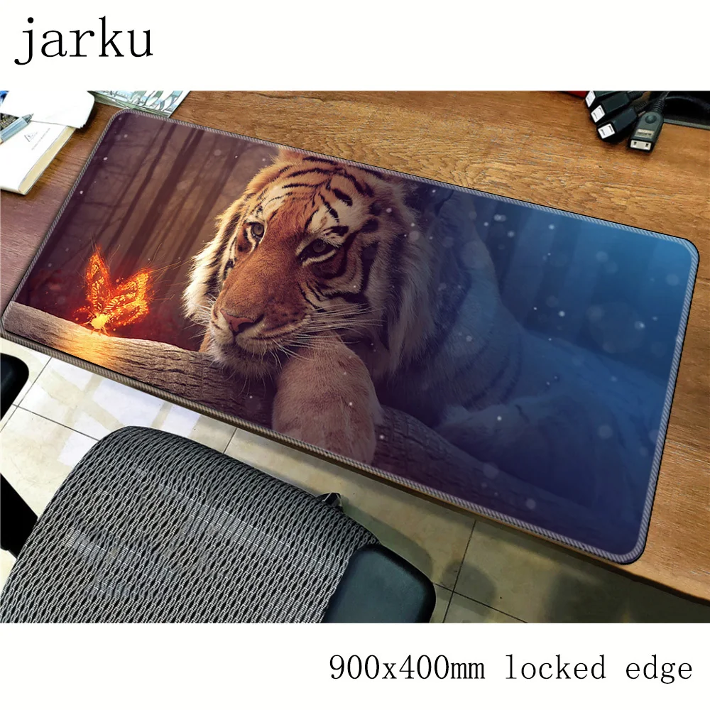 Кошки геймерский коврик для мыши 900x400X3 мм игровой коврик для мыши большой Леопардовый Подарочный блокнот аксессуары для ПК ноутбук Лев падмаус эргономичный коврик