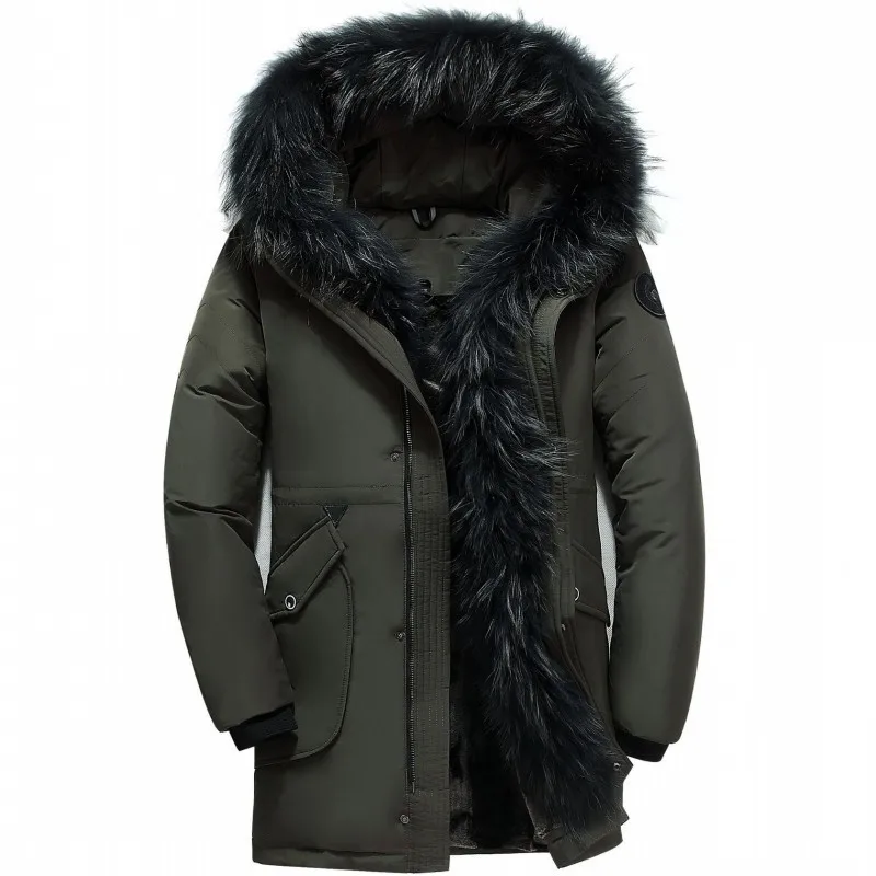 

Top Quality Winter Mens Fur Lining Padded Parka Hoody Motorcycle Windproof Overcoat Plus Size 5XL Unisex Down Jacket Warm Coats