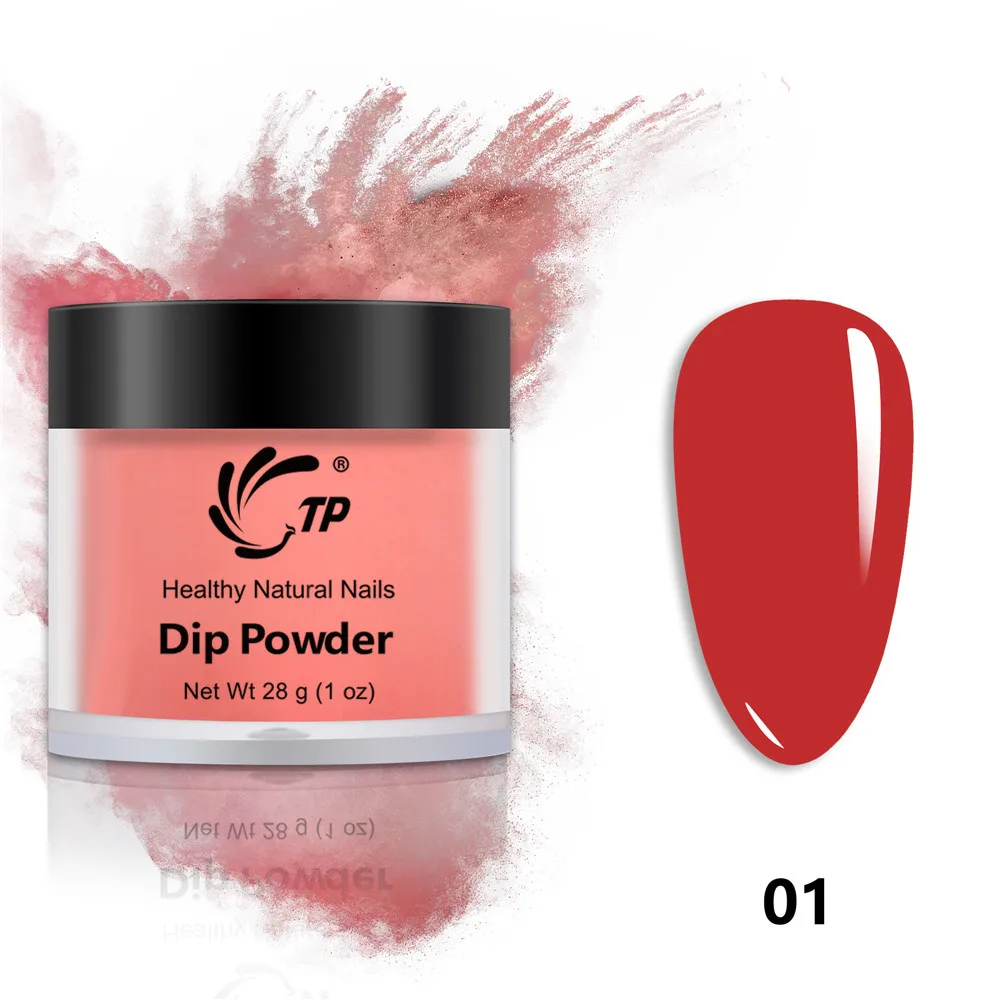 TP 28 г 1 унция порошок для ногтевого дизайна красный без лампы высушивание 14 мл