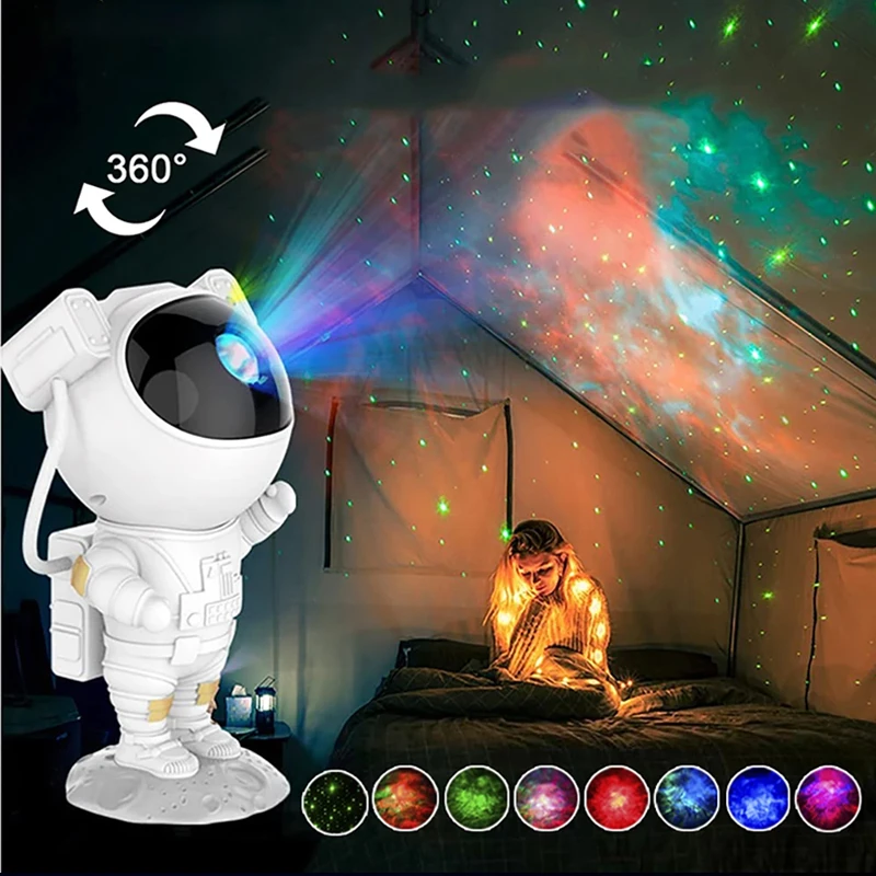 

Лазерный проектор Космос астронавт галактика звездное небо ночное освещение USB вращающиеся ночные светильники для декоративных светильни...
