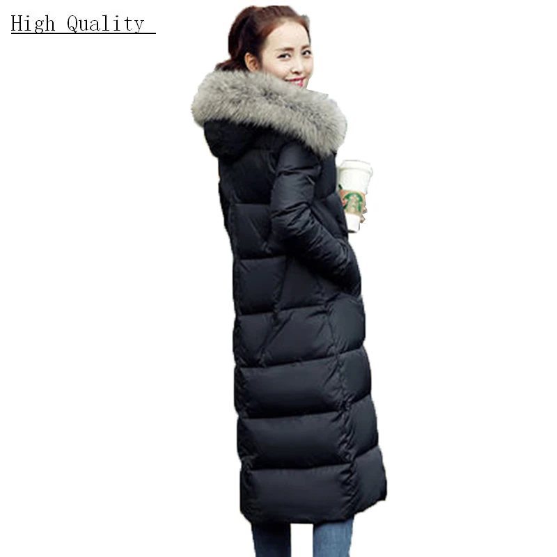 Новинка 2020 зимний пуховик на утином пуху женское длинное пальто женские парки