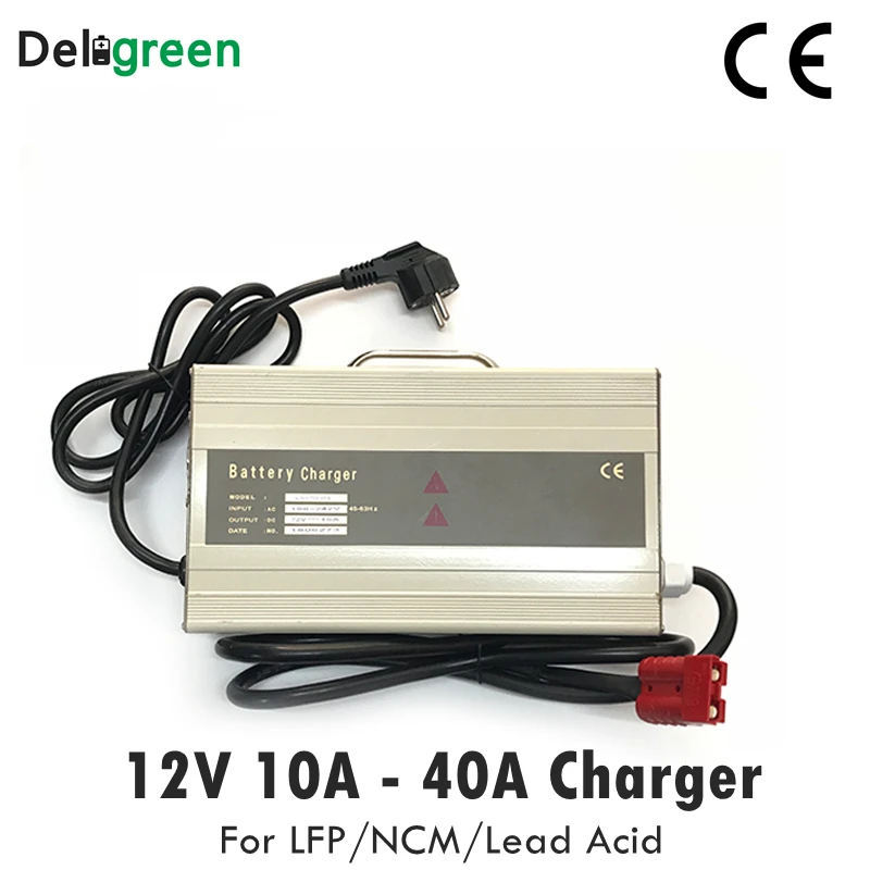 

Lithium 12V 10A 15A Smart Portable Charger for Electric forklift, Scooter for 16.8V Li-ion 14.6V Lifepo4 LiNCM lead acid battery