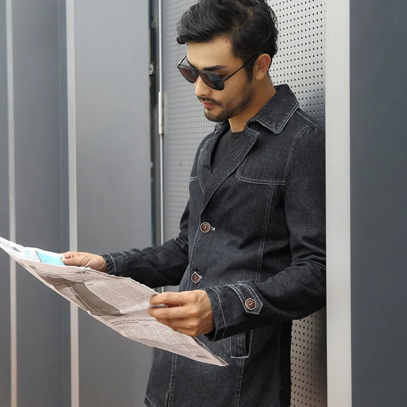 Джинсовая куртка Новинка Весна-Осень Джинсы средней длины с вышивкой внутри