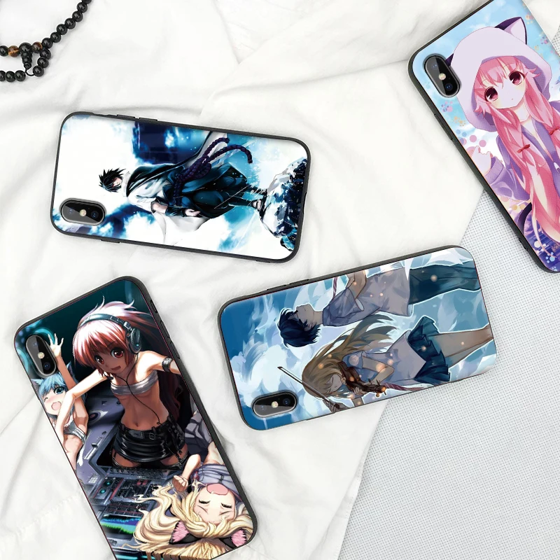 Милый аниме девушка Мягкий чехол из ТПУ для Apple iPhone X XR XS MAX 5 5S 5C SE 6 S 7 8 Plus ipod touch