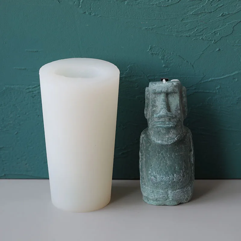 Силиконовые формы для свечей в виде каменной статуи декоративные штукатурки