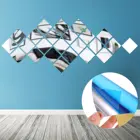 Зеркальные настенные 3D наклейки сделай сам, акриловые декоративные зеркальные наклейки для ванной, спальни, детской комнаты, гостиной, домашний декор, 40 шт.