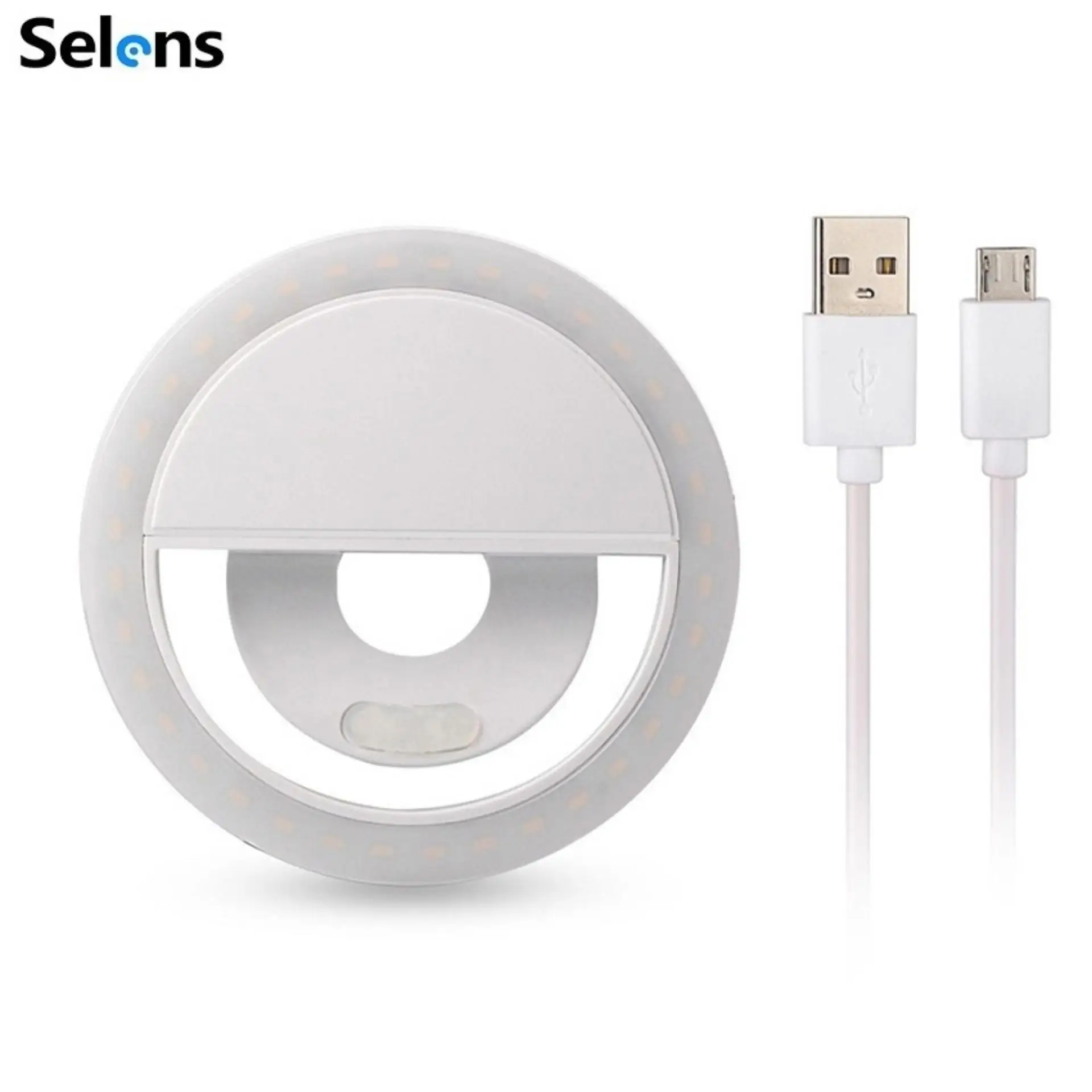 Selfie Ring Light LED Fill Rechargeable Portable Clip-on Camera Photography for iPhone Android Cellphone Mobile Phone | Электроника