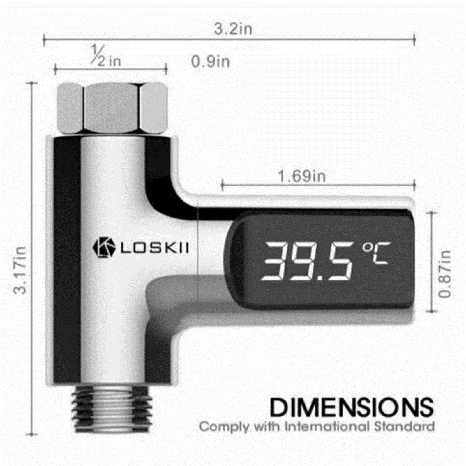 Термометр для смесителя воды и душа 4 # со светодиодным дисплеем домашний монитор