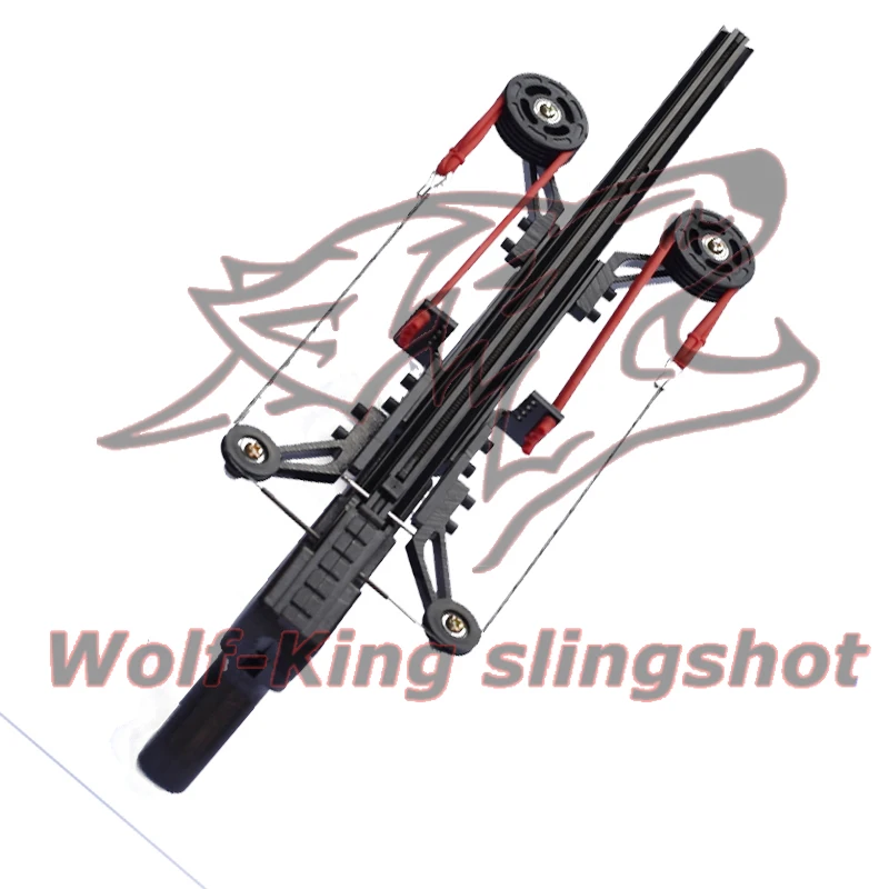 

New Version Wolf King Powerful Slingshot Rifle Portable Semi-Automatic 40BB Enhanced Edition Slingshot Rifle Sling Bow Traction