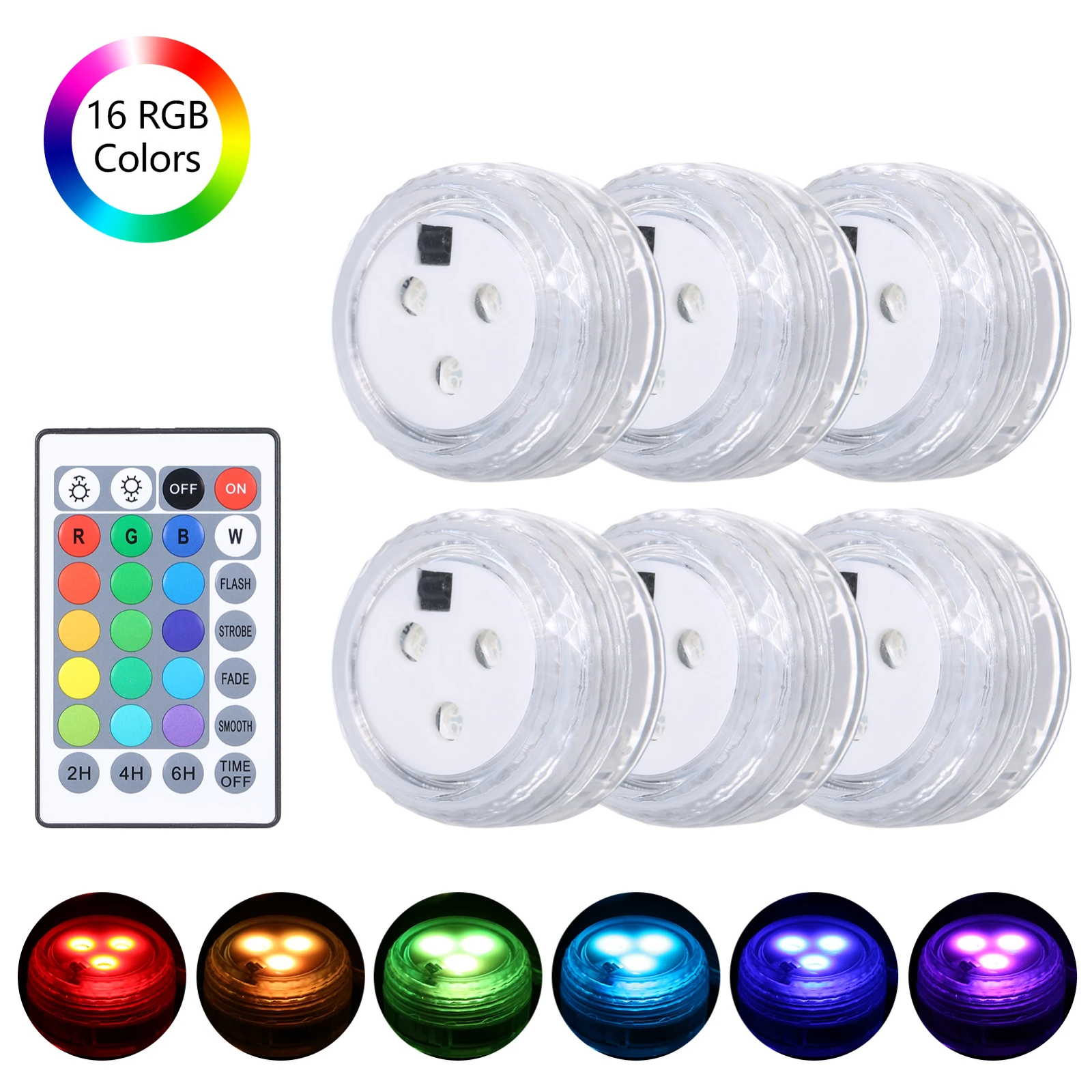 

Упаковка из 10 шт. светодиодный подводный свет rgb-пульт дистанционного погружные огни водонепроницаемые светильники для бассейна для прудов...