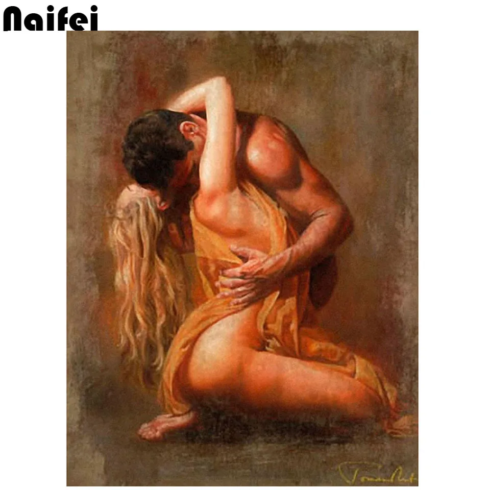 5D алмазная живопись Соблазнительные обнаженные влюбленные сделай сам