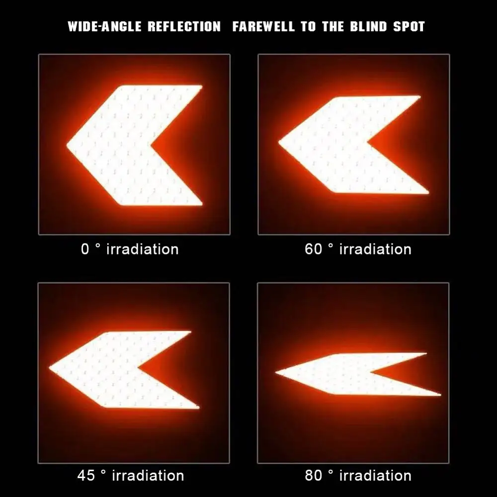 4 шт. автомобиль Предупреждение Светоотражающие Стикеры наклейки и рисунком