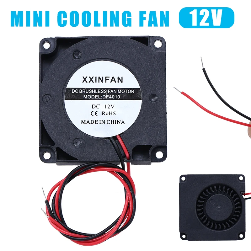 MAYITR 1pc High Quality 40mm 12V Turbo Radial Fan Mini 3D Printer Fans Cooler With 2 Pin XH 2.54 Connector