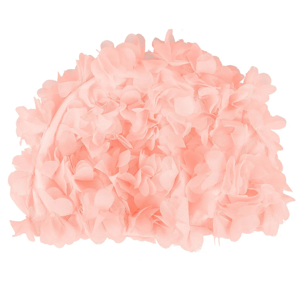 

1PC Swim Cap Comfortable 3D Flower Swim Hat Swimming Cap Breathable Swim Hat for Swimming Girls )