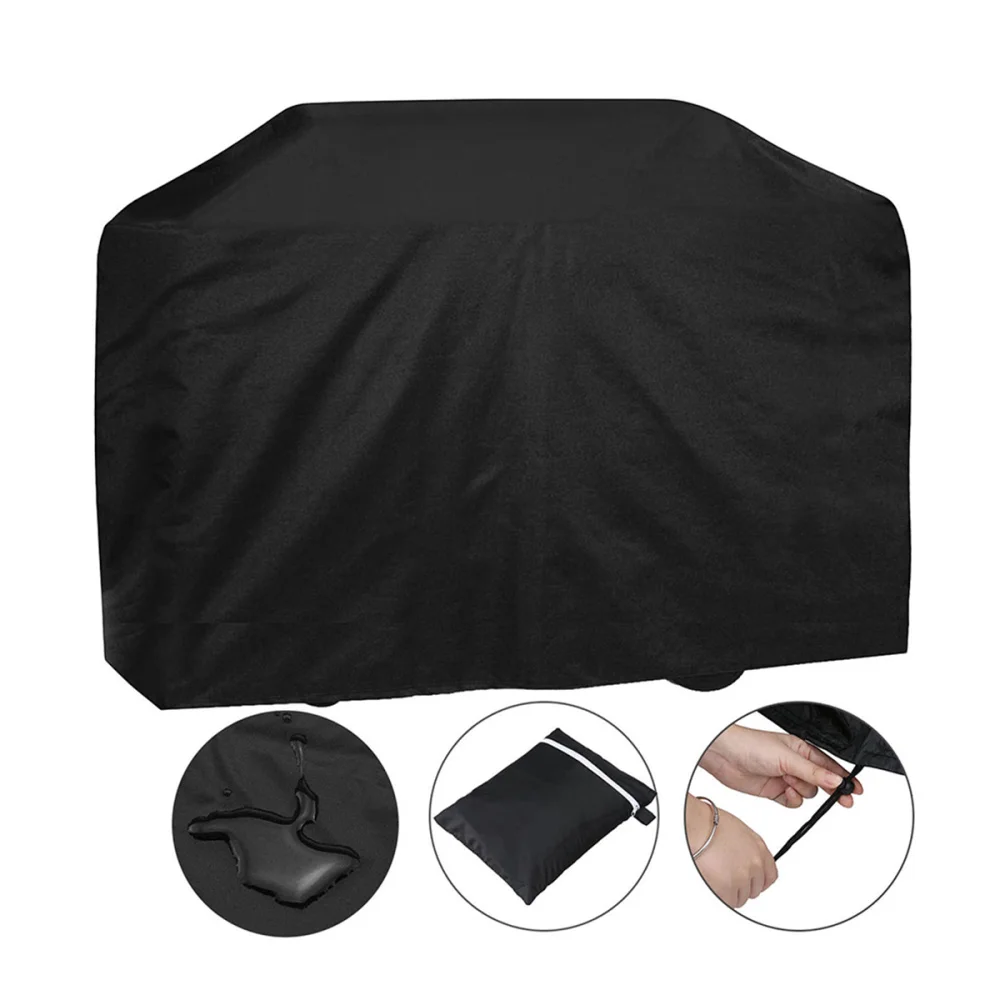 

210D Dacron BBQ Grill Cover Waterproof Heavy Duty Patio Outdoor Barbecue Smoker Grill Cover Outdoor Furniture Dust Cover for Hom