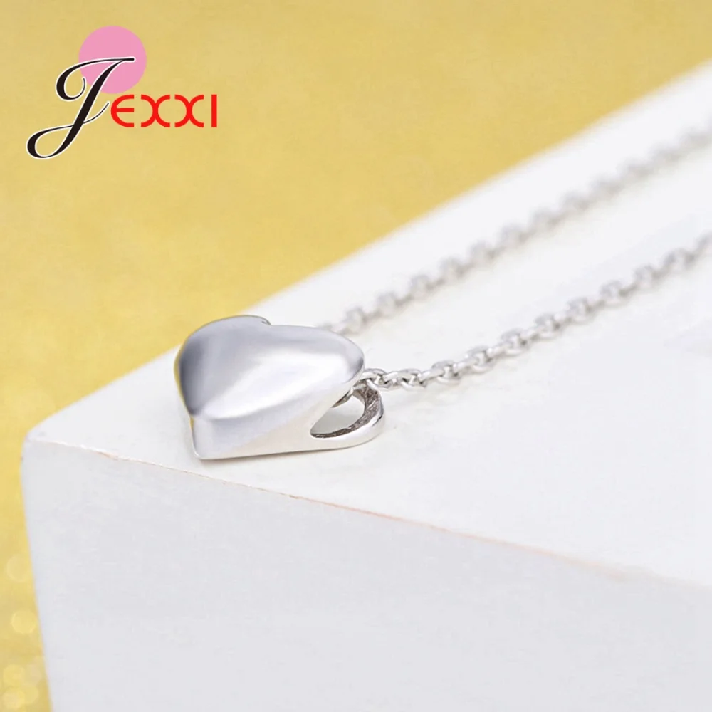 Модное романтическое ожерелье с подвеской в форме сердца из стерлингового