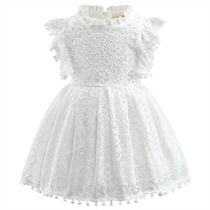 Летние кружевные платья для девочек 2019 повседневные Детские свадебной вечеринки