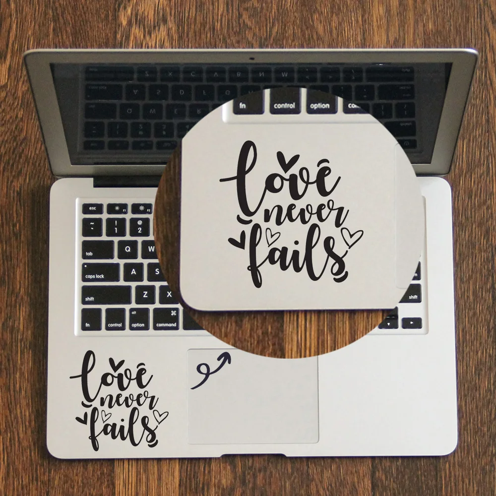 Любовь никогда не подводит Ноутбук наклейка для трекпада Apple MacBook Air Pro retina 11 12 13 15