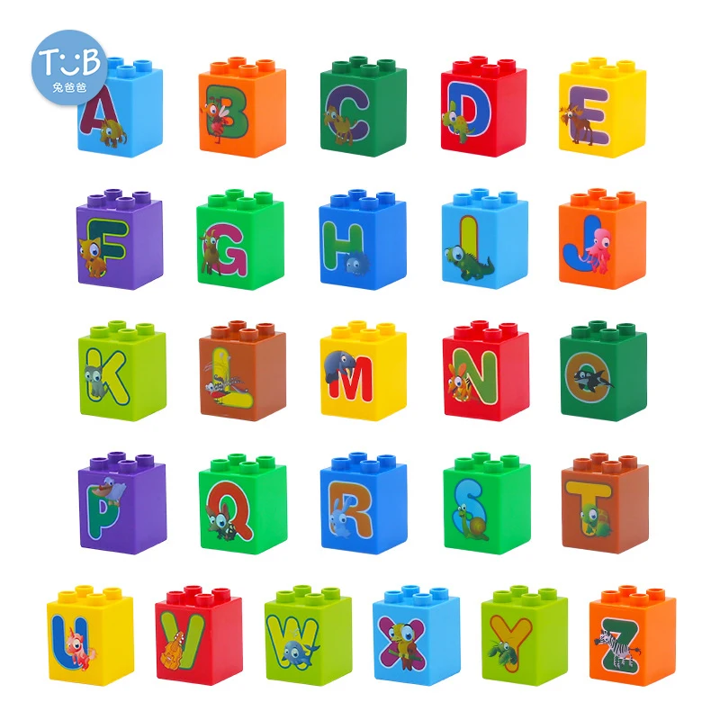 Большие строительные блоки аксессуары для узоров цифры буквы арифметика фрукты
