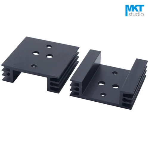 

5Pcs Black 45*45*14mm Aluminum Cooling Fin Radiator Heat Sink For TO-3P, MOS, IC, Amplifier, Power, Motherboard
