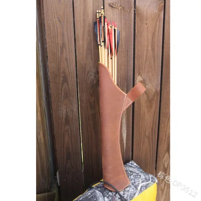 Колчан для стрел черного цвета дизайн с задней спиной из чистой кожи стрельбы