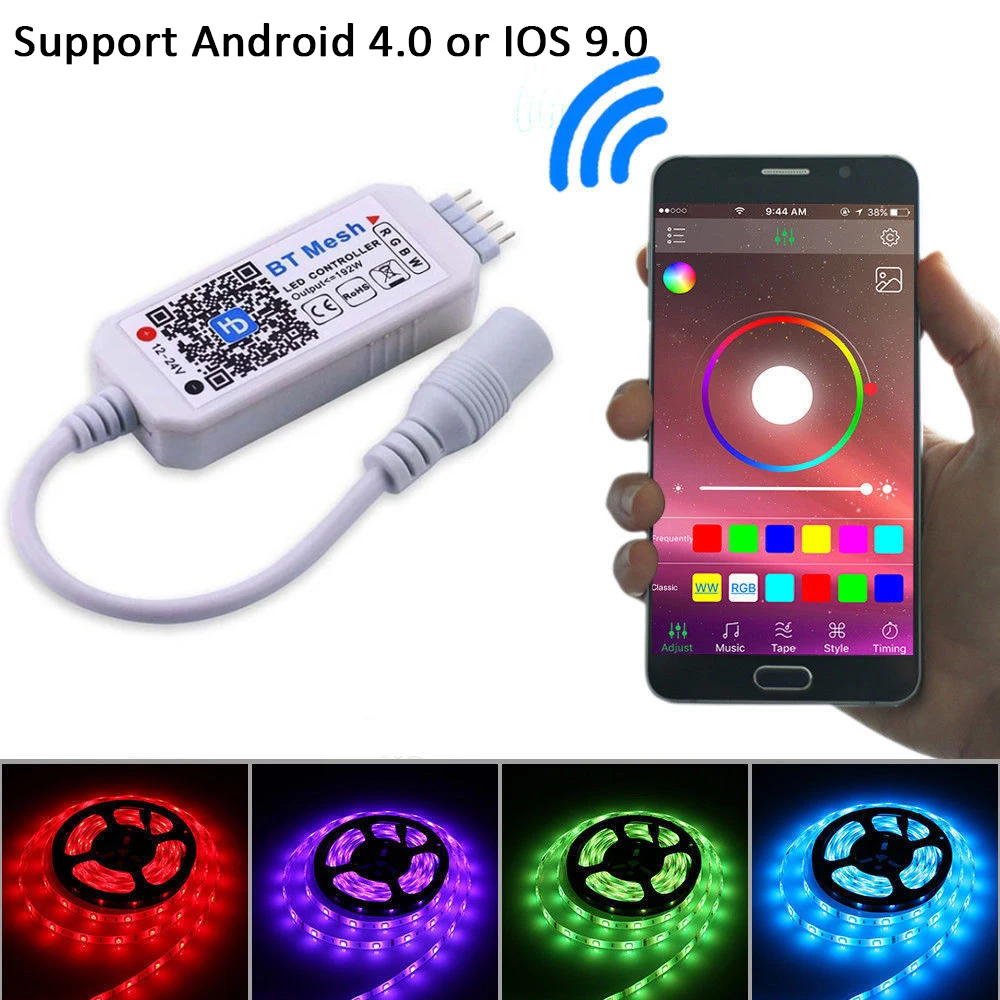 RGBW мини-контроллер для светодиодных лент Bluetooth-контроллер сетей умный контроллер