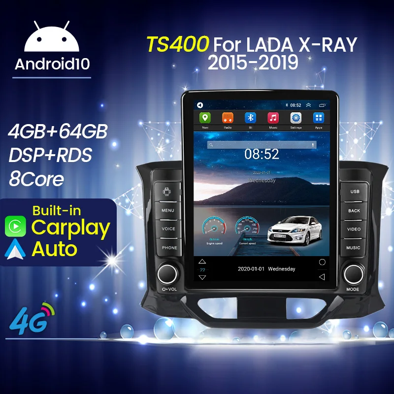 Android 10 Carplay 4G LTE For Tesla Vertical Car Radio GPS Multimedia Player for LADA Xray X ray 2015 2016 2017 2018 2019 2 DIN |