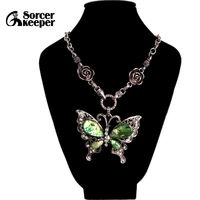 fashion nature paua shell butterfly pendant chains necklace jewelry bohemian vintage silvercolor jewelry for women xl004