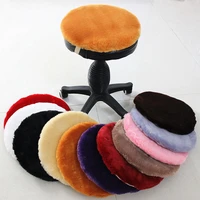solid colour cushion thicken non slip dining chair student round stool futon office bench seat square hotel fluffy cushion