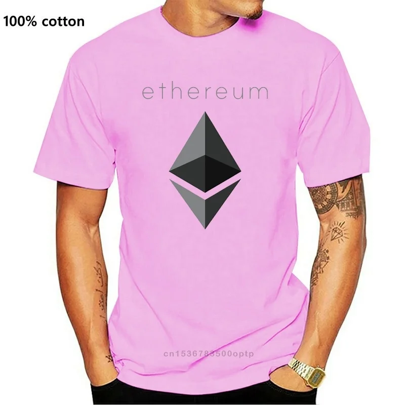 

Новинка, футболка Ethereum Project для криптовалюты, с коротким рукавом и круглым вырезом, Мужская футболка большого размера для взрослых, топы из ч...