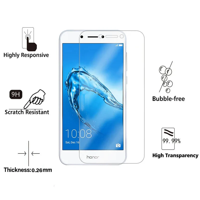 tempered glass for huawei honor 6a screen protector 9h 2 5d on phone protective film for huawei honor 6a 6 a protective film free global shipping