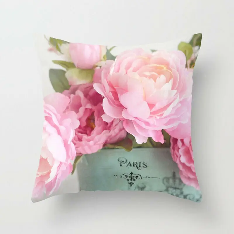 Оригинальный креативный чехол для подушки 45X45 с цветами диванные чехлы домашнего