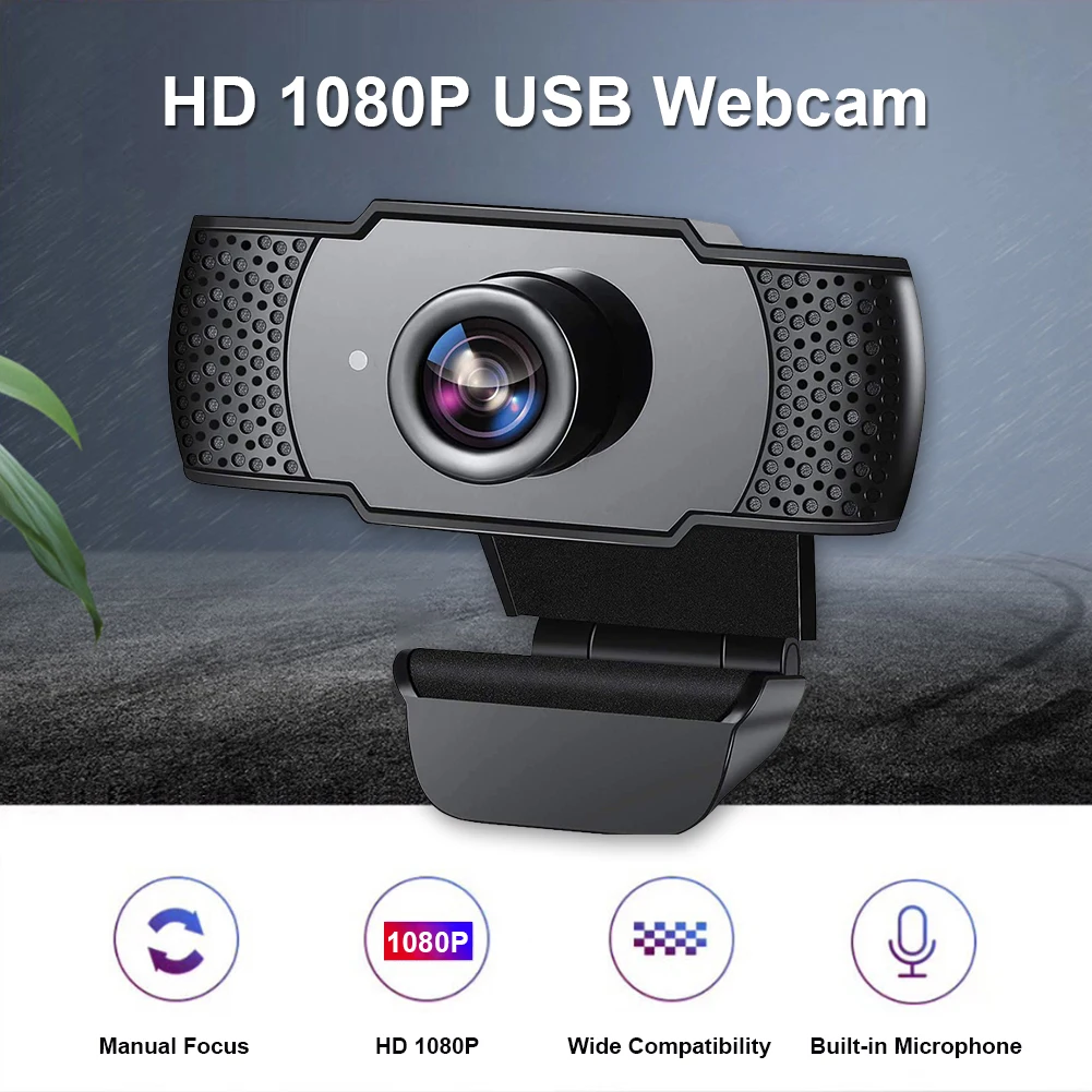 

USB-веб-камера с ручной фокусировкой, 1080P, 2 МП