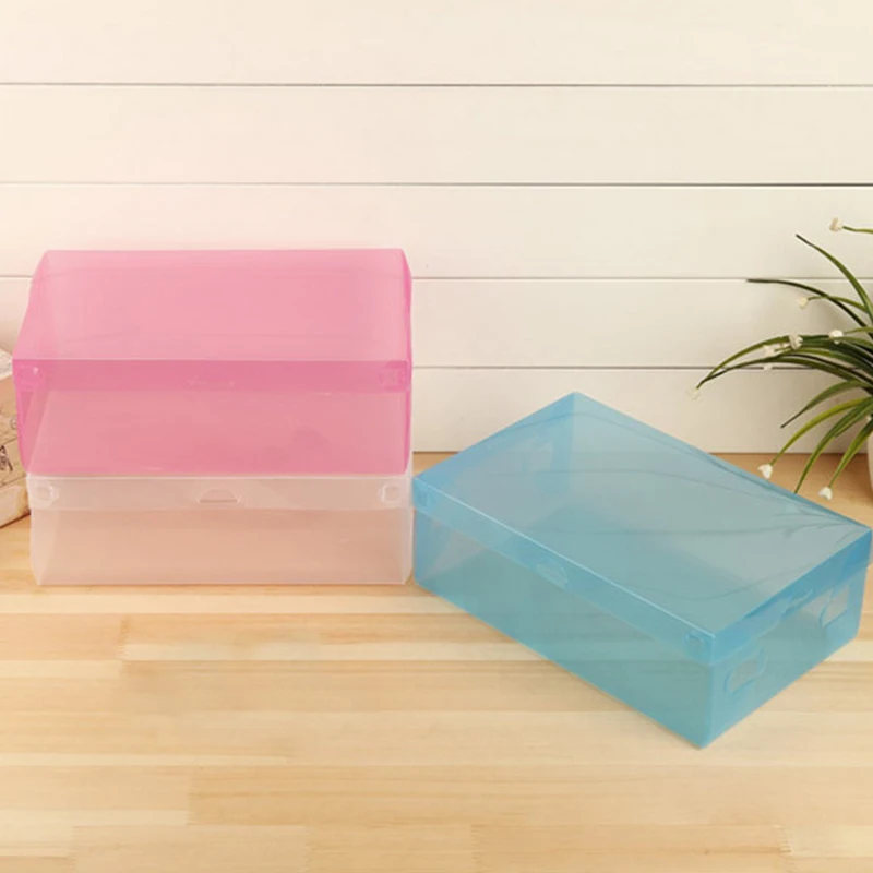 

1PC Storage Shoe Box Transparent Plastic Shoe Box Dustproof Shoe Box Foldable Shoe Box Bracket