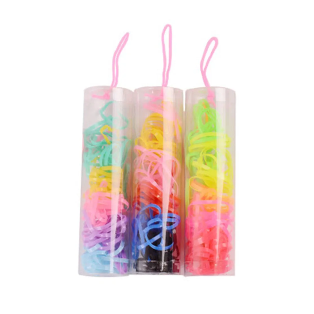 Маленькая трубка одноразовая резинка Черный цвет кольцо для волос маленькая