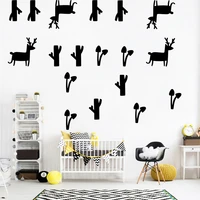 hot forest animals vinyl wall sticker removable wall decor for kids room decoration sticker murals wall decals