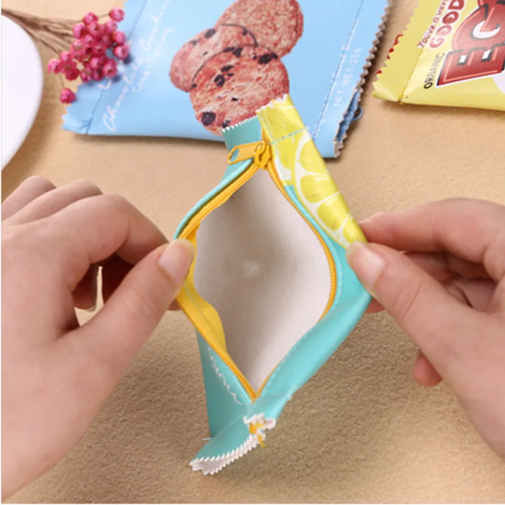 Женские кошельки Маленький модный брендовый кожаный кошелек имитация закусок с