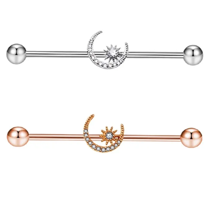 Штанга SaYao Из Нержавеющей Стали Для Пирсинга Ушей в стиле панк ювелирное изделие