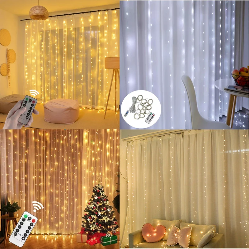 

LED Colorful Garland Outdoor Wedding/birthday Party/curtain/garden Decoration Room Decoration Lights String Lights Gifts