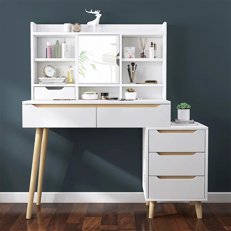 

Light luxury dressing table dressing table simple storage cabinet one bedroom small apartment net red dressing table